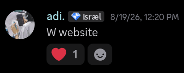 Discord testimonial from adi.